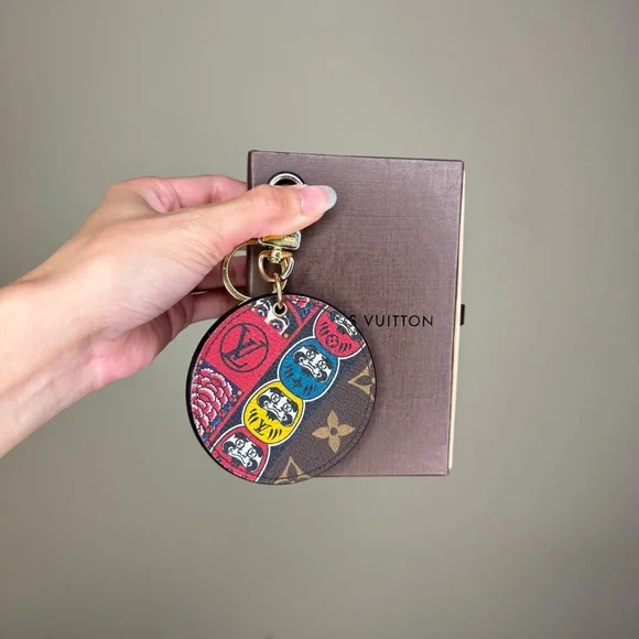 Louis Vuitton Circular Monogram Daruma Keychain